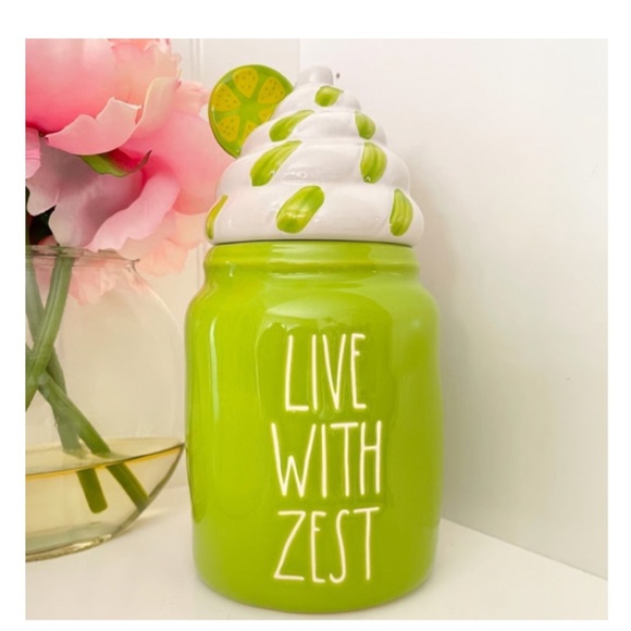 NEW Rae Dunn Lime Live With Zest Canister 🍋🟩 - Picture 1 of 1